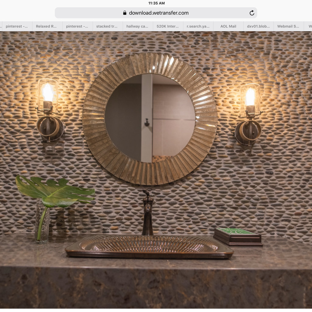 Mosaic vanity wall