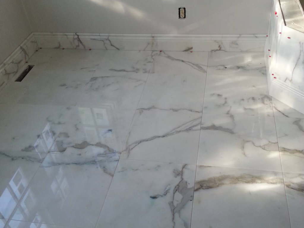 Marble floor install