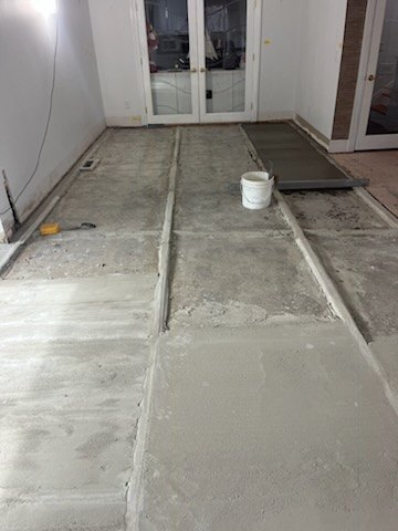 Floated flat, ready for stone