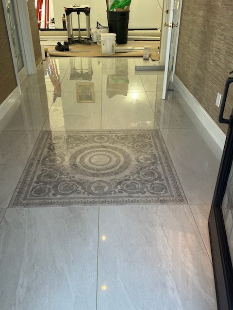 A mirror-flat finished floor